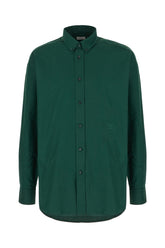 Dark green cotton shirt -  | Wise