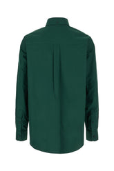 Dark green cotton shirt -  | Wise