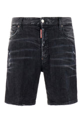 Bermuda in denim stretch nero -  | Wise