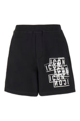 Black cotton bermuda shorts -  | Wise