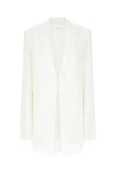 White silk blend blazer -  | Wise