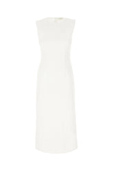 White polyester padded Cariddi dress -  | Wise