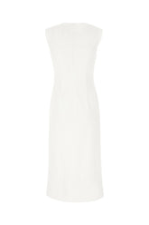 White polyester padded Cariddi dress -  | Wise