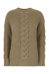 Khaki green cotton Acciaio oversize sweater -  | Wise