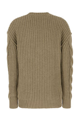 Khaki green cotton Acciaio oversize sweater -  | Wise