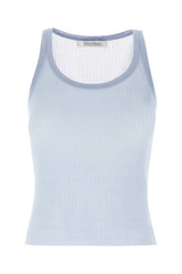 Powder blue silk Bastia top -  | Wise