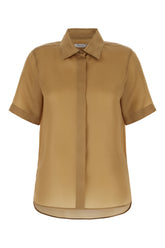 Camicia in seta cammello -  | Wise