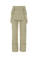 Khaki green stretch cotton pants -  | Wise