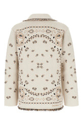 Embroidered cotton blend cardigan -  | Wise