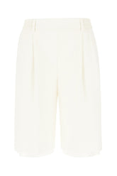 Ivory wool Tobia shorts -  | Wise