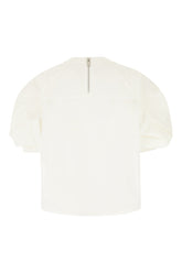 Top in misto poliestere bianco -  | Wise