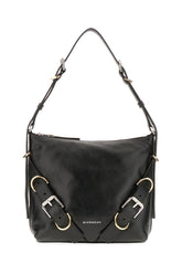 Black leather mini Voyou shoulder bag -  | Wise