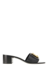 Black leather mules -  | Wise