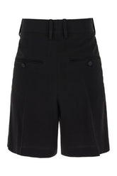 Black triacetate blend shorts -  | Wise