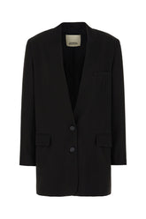 Black triacetate blend blazer -  | Wise