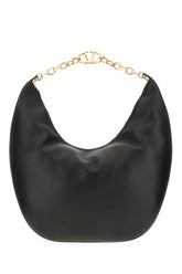 Black nappa leather VLogo Moon shoulder bag -  | Wise