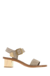 Dove grey suede sandals -  | Wise