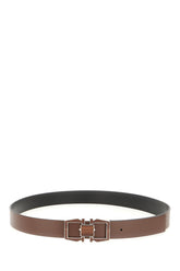 Brown leather reversible belt -  | Wise