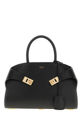 Black leather small Hug handbag -  | Wise