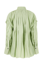 Blusa oversize in viscosa stretch verde pastello -  | Wise