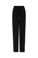 Black acetate blend pants -  | Wise