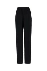 Black acetate blend pants -  | Wise