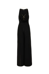 Black acetate blend jumpsuit -  | Wise