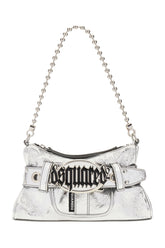 Silver leather Gothic Belt shoulder bag -  | Wise