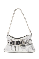 Silver leather Gothic Belt shoulder bag -  | Wise