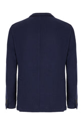 Blue cotton blend blazer -  | Wise