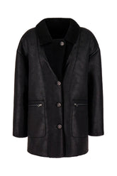 Black eco shearling reversible jacket -  | Wise