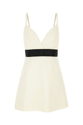 Ivory wool blend mini dress -  | Wise