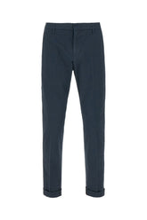 Navy blue stretch cotton chino pants -  | Wise