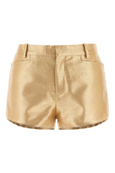 Gold wool blend shorts -  | Wise