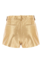 Gold wool blend shorts -  | Wise