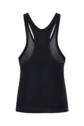 Black stretch viscose tank top -  | Wise