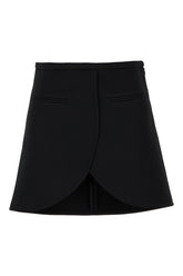 Minigonna in misto poliestere nero -  | Wise