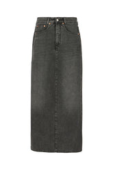 Charcoal denim skirt -  | Wise