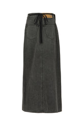 Charcoal denim skirt -  | Wise