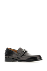 Black leather Greca loafers -  | Wise