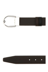 Dark brown leather reversible belt -  | Wise