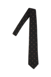 Embroidered silk tie -  | Wise