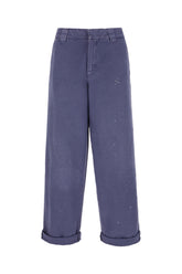 Navy blue cotton chino pants -  | Wise