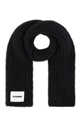 Black wool blend scarf -  | Wise