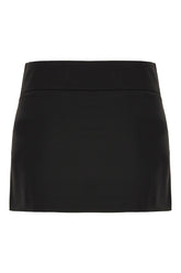 Black stretch polyester blend O-Dixy mini skirt -  | Wise