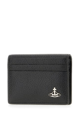 Black synthetic leather card holder -  | Wise