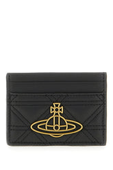 Black nappa leather card holder -  | Wise