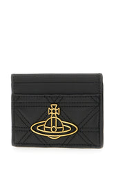 Black nappa leather card holder -  | Wise