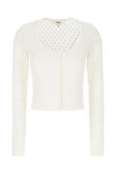 Ivory cotton cardigan -  | Wise