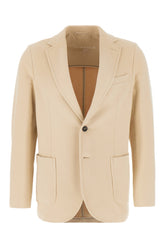 Skin pink stretch cotton blazer -  | Wise